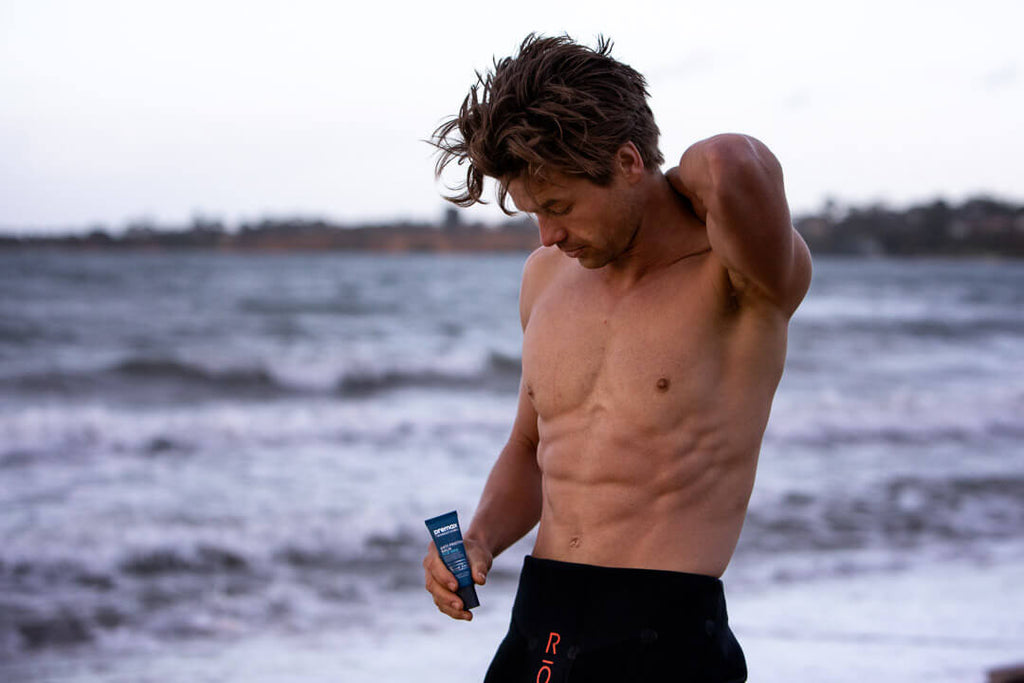 Australian Professional Triathlete Levi Hauwert applies Premax Anti Friction Balm for Men